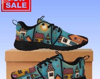 Women's Whimsical House Sneakers - Gift for a Realtor