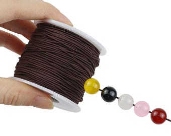 1mm Elastic Beading Cord | 50 Meter Stretch String for Jewelry Making
