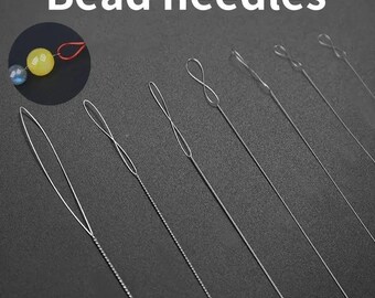 Beading Needles 7-Piece Set | Stainless Steel Fine Bead Needles | Flexible Jewelry Making Tools for DIY Beading & Crafts