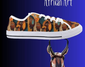 Afrikanische Kunst Low Top Damenschuhe