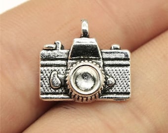 Vintage Travel Charms for Jewelry Making | Airplane, Camera, Passport, Suitcase (10-Piece Set)