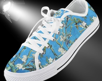 Van Gogh Almond Blossom Low Top Sneakers, Damen Freizeitschuhe