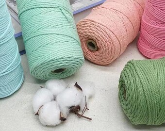 3mm Cotton Macramé Cord | 10 Meter Rope for DIY Crafts, Wall Hangings, Plant Hangers