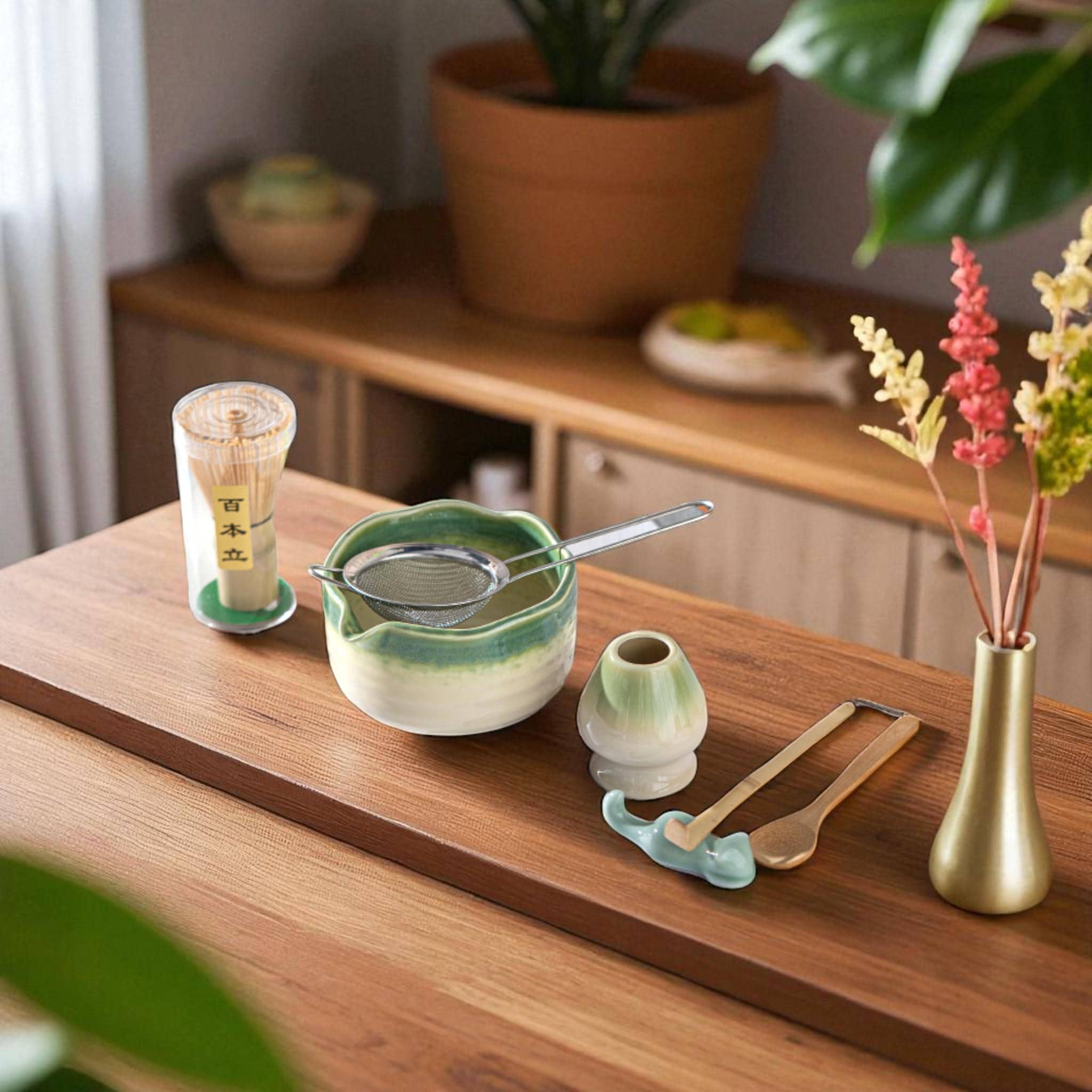 グラデーション釉抹茶碗セット：花口茶碗、粗陶茶道具 - Etsy 日本