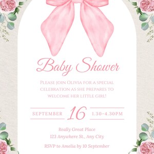 Pink Baby Shower Invitation
