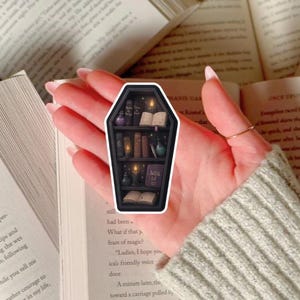 Witchy Coffin Bookshelf Sticker