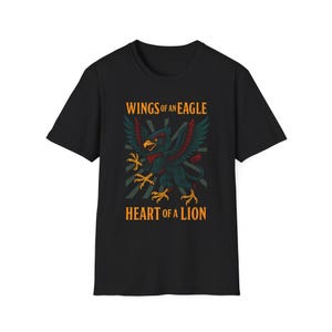 Wings of an Eagle, Heart of a Lion Tee  Mythical Gryphon T-Shirt | Fantasy Animal Tee | Gift for Mythology Lovers | Unisex Shirt