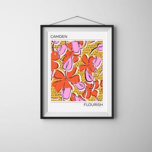 Wild Petals Wall Art Printable | Modern Floral Print Download | Bold Flower Digital Art | Modern Boho Flower Decor | Instant Download