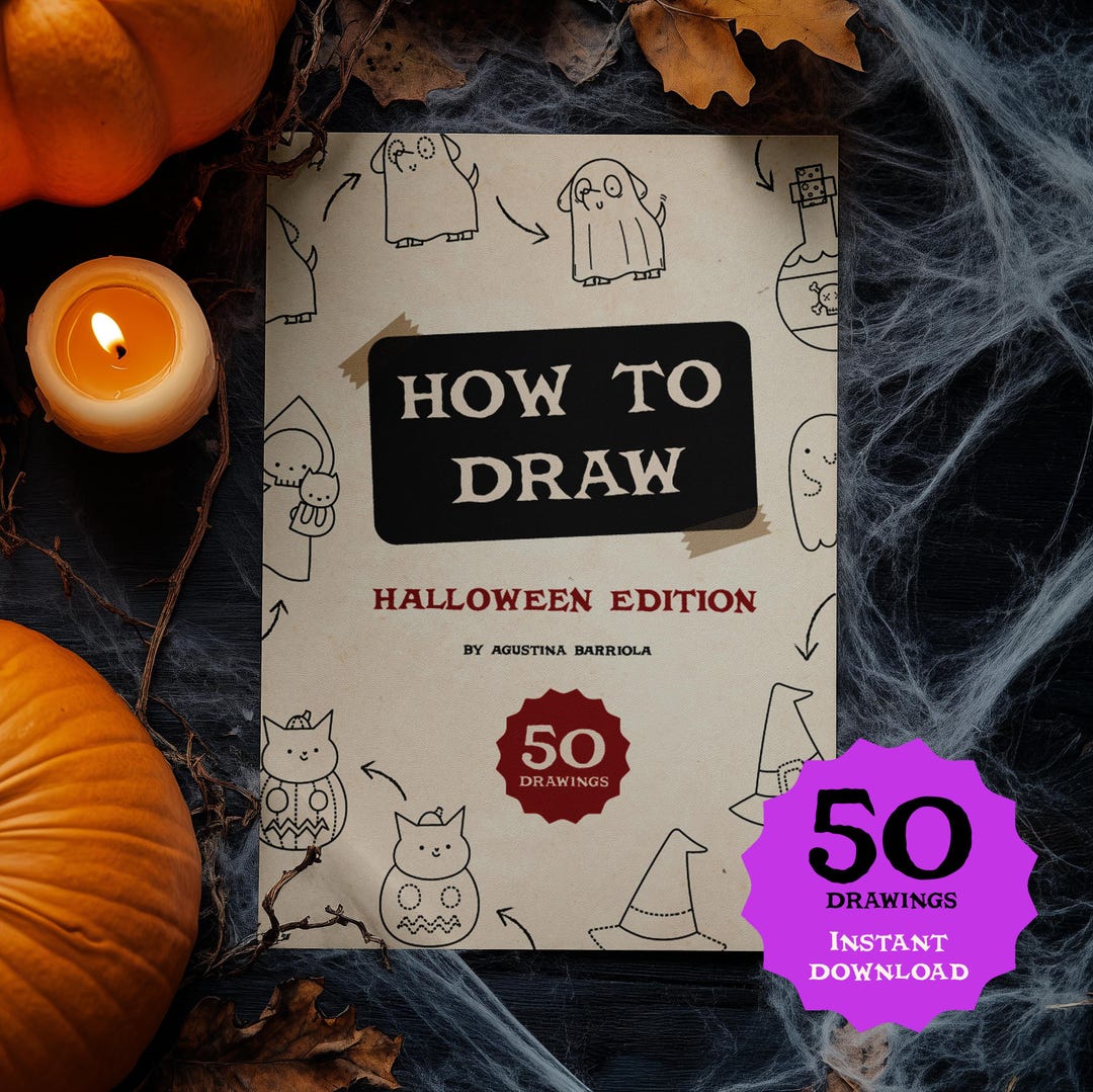 How To Draw 50 How to Draw 50 Cute & Spooky Halloween Things|easy Step by Step Drawing ...