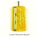 Save for PAT Yellow and Gold Fused Glass Pendant