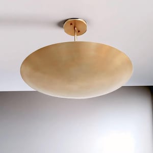 1950&#39;s Mid Century 6 Light Elegant Ceiling Flush Mount Light | Modern Raw Brass Sputnik Chandelier Light | Pendant Light Bedroom Lighting
