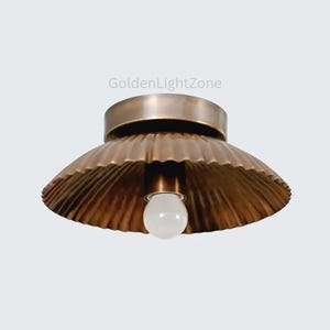 Mid Century Modern Brass Wall Sconce - Handcrafted Italian Style