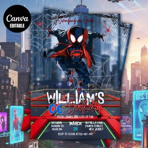 Premium Jump Party Invitation Template For Boy's Birthday Party, Skyzone and Urban Air Trampoline Park Parties