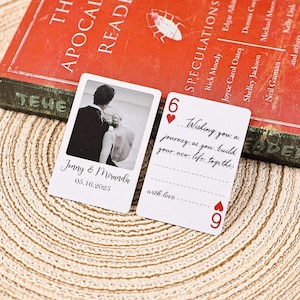 Personalized Photo Playing Cards: Custom Wedding Guest Book Alternative