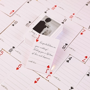 Custom Guest Book, Photo Playing Cards Deck, Guest Book Cards, Custom Poker Card Box, Signing Cards, Wedding Book, Anniversary Family Gift