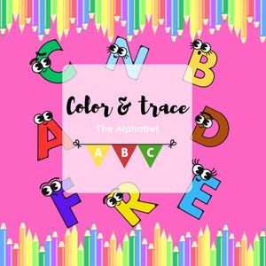 ABC Tracing & Coloring Book / Preschool Learning Activity (Digital Download)