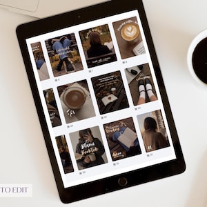 Brown aesthetic BookTok and Bookstagram Canva posts