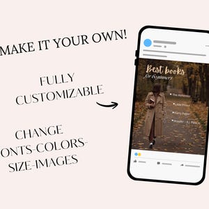 Instagram post templates for book lovers and authors