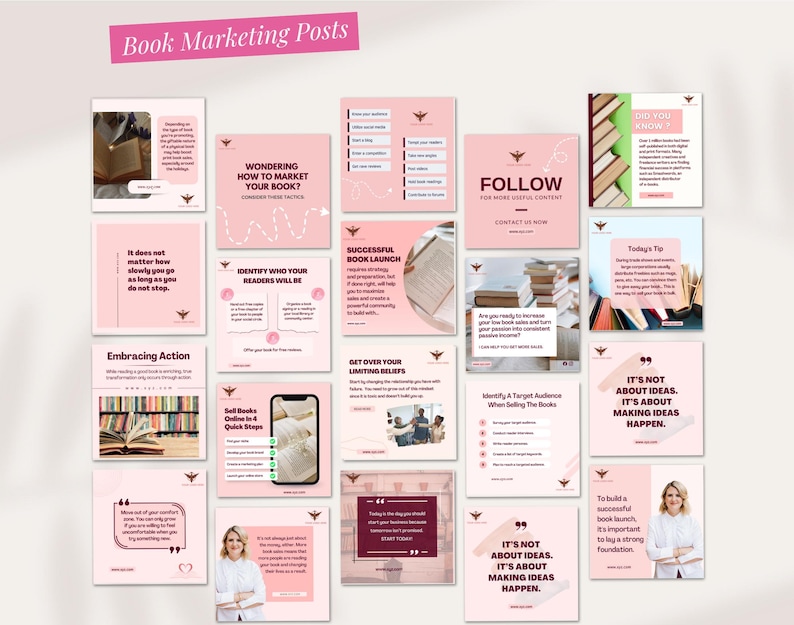 500+ Bookstagram Canva Templates Bundle | Posts, Stories, Reels, Carousals | Book Lover Social Media Post | Bookish Creator Instagram Kit image 10