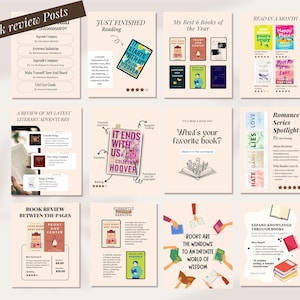 500+ Bookstagram Canva Templates Bundle | Posts, Stories, Reels, Carousals | Book Lover Social Media Post | Bookish Creator Instagram Kit image 2