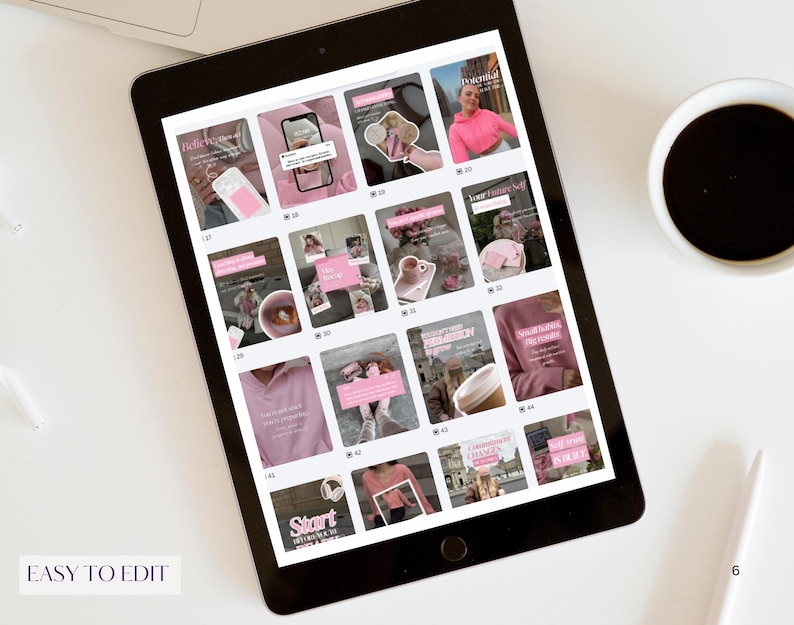 Pink Aesthetic Instagram Templates, Social Media Agency Coaching Kit ...
