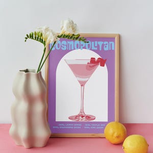 Cosmopolitan  cocktail print poster