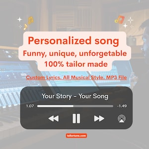 Custom Song Gift – Personalized MP3 with Lyrics | Birthday, Wedding, Bachelorette, Baby Shower | Unique Funny Surprise Idea