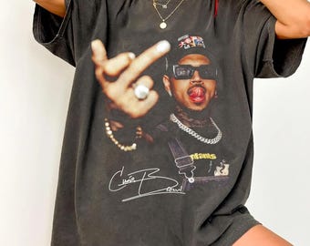 Comfort Colors Chris Brown Vintage Middle Finger Vintage Unisex Shirt, Concert 2025 Shirt, Chris Brown Breezy Bowl XX Graphic Tee