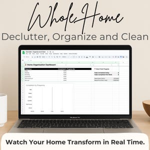 Google Sheets Planner Productivity Planner Digital Organizer Task Management Workflow System Declutter Cleaning Organization Custom Template