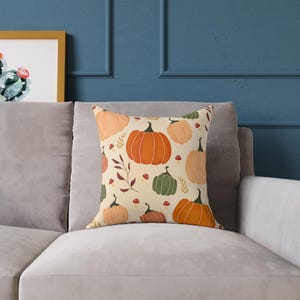 Fall Pumpkin Decor Pillow, Cozy Autumn Home Accent, Thanksgiving Gift, Seasonal Cushion, Harvest Pillows, Farmhouse Style