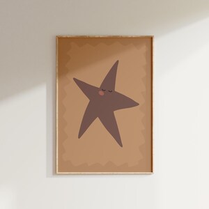 Star Nursery Wall Art | Baby Room Print | Space Kids Decor | Neutral Sky Illustration | Fun Nursery Poster | Digital Download