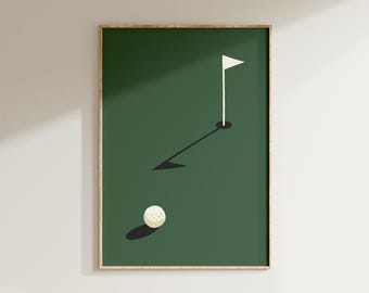 Golf Ball Wall Art | Sports Print for Kids Room | Boys Nursery Poster | Modern Golf Illustration | Teen Room Digital Download