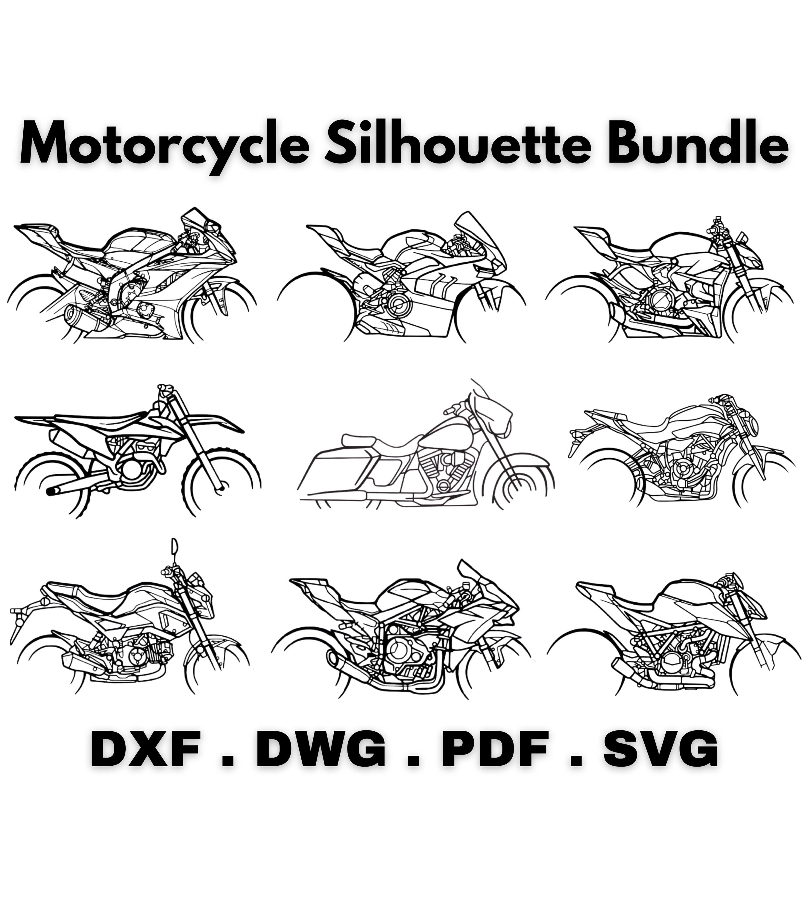 Arte lineal de motocicletas - Etsy México, image size:2700x3000