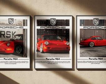 Ikoniskt 90-talsbilaffischpaket – Vintage Coupé-väggkonst (digital nedladdning)