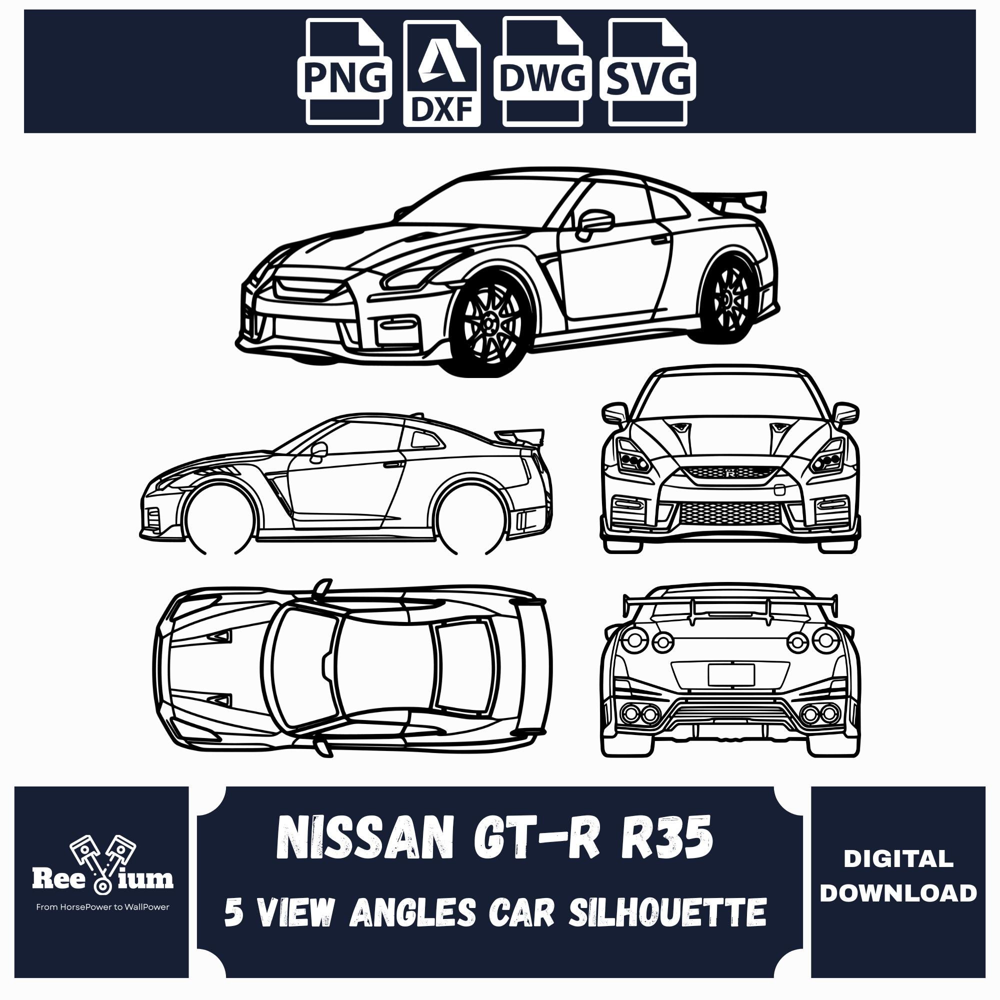 Gtr R35 Dxf - Etsy