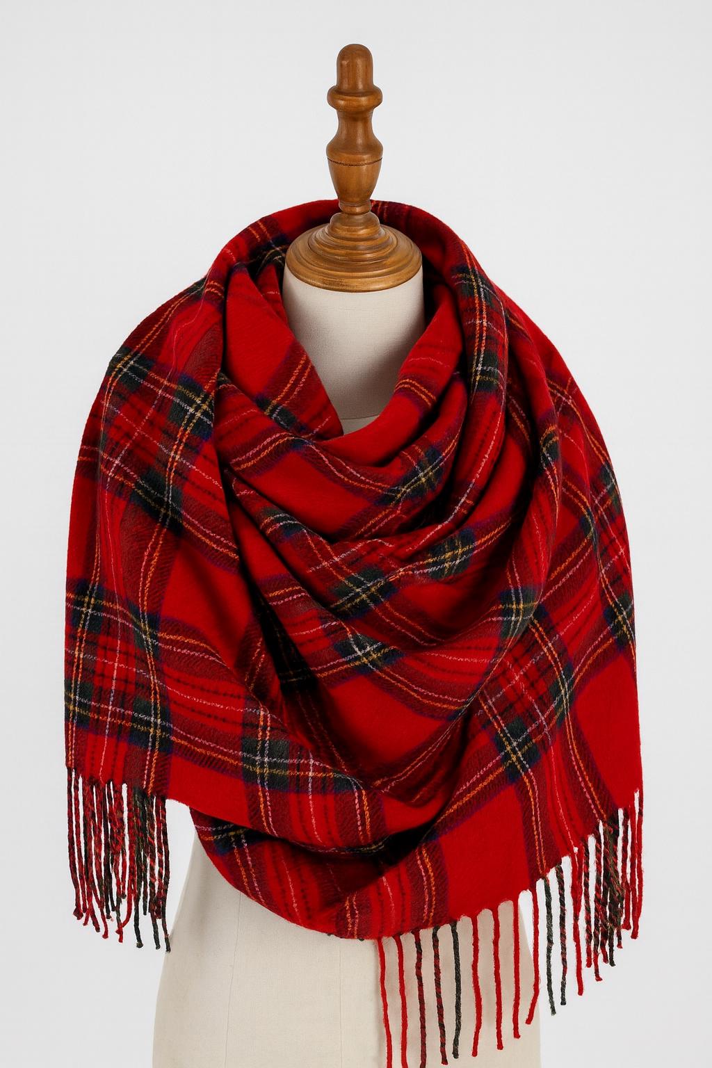 Sciarpa Uomo Fantasia A Quadri Con Frange | | Sciarpe Uomo Online - Foto 4