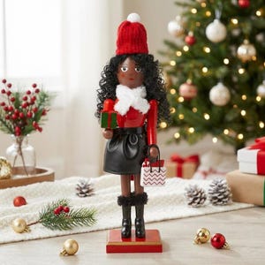 Christmas Nutcracker Doll | Handmade Holiday Decor | Luxury Christmas Decoration | Unique Gift Idea,Fashion Shopping,Lady Figurine,