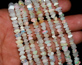 Perles d'opale éthiopienne AAA +, brins de pépites brutes d'opale de feu naturelle, accessoires de fabrication de bijoux