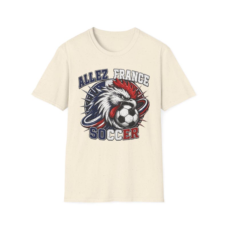 Allez France Rooster Fotbollst-shirt | Fransk fotbollsfant-t-shirt bild 5