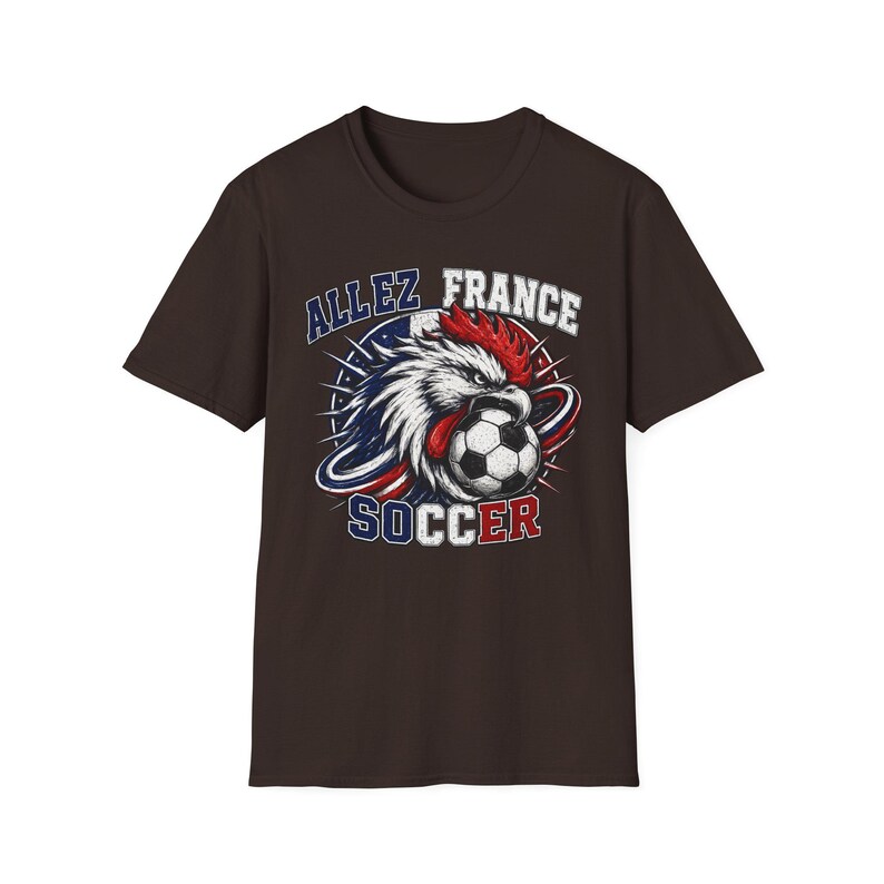 Allez France Rooster Fotbollst-shirt | Fransk fotbollsfant-t-shirt bild 4