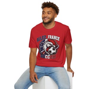 Allez France Rooster Fotbollst-shirt | Fransk fotbollsfant-t-shirt bild 18