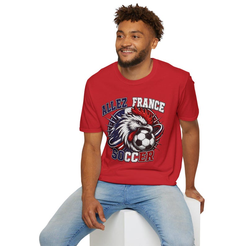Allez France Rooster Fotbollst-shirt | Fransk fotbollsfant-t-shirt bild 18