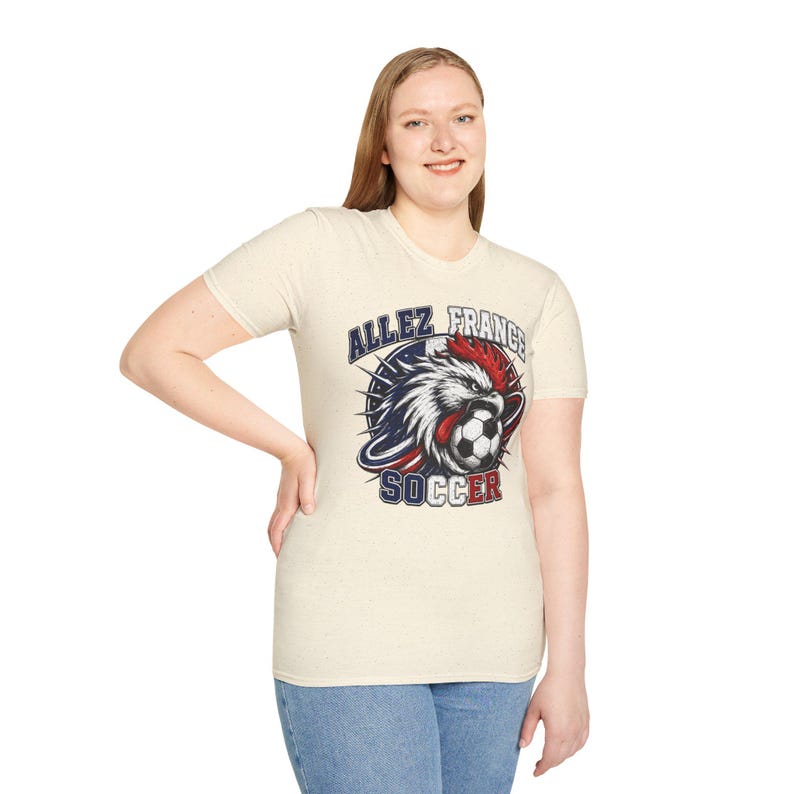 Allez France Rooster Fotbollst-shirt | Fransk fotbollsfant-t-shirt bild 14
