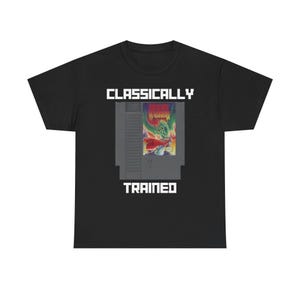 Retro Dragon Warrior Gaming Tee: Classically Trained Gamer Shirt