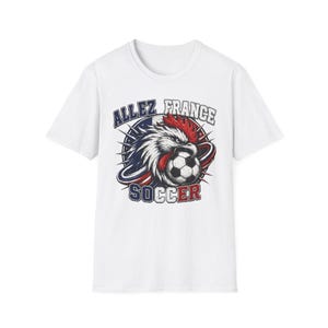 Allez France Rooster Fotbollst-shirt | Fransk fotbollsfant-t-shirt bild 1