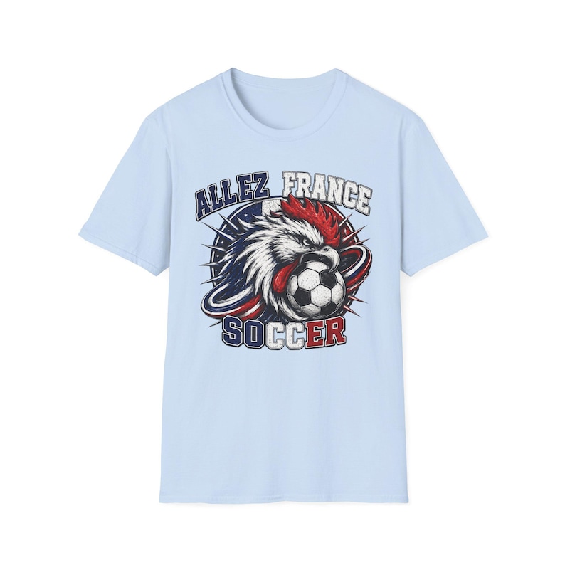Allez France Rooster Fotbollst-shirt | Fransk fotbollsfant-t-shirt bild 8