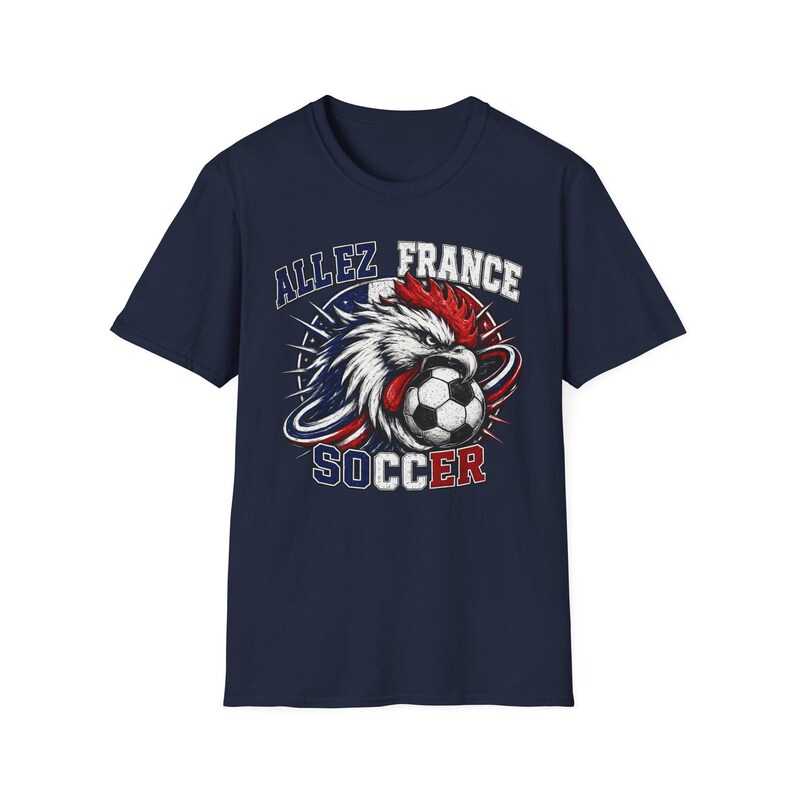 Allez France Rooster Fotbollst-shirt | Fransk fotbollsfant-t-shirt bild 10