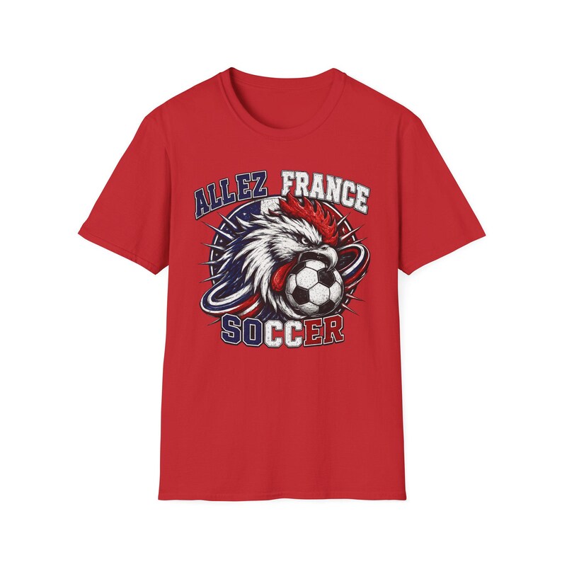 Allez France Rooster Fotbollst-shirt | Fransk fotbollsfant-t-shirt bild 11