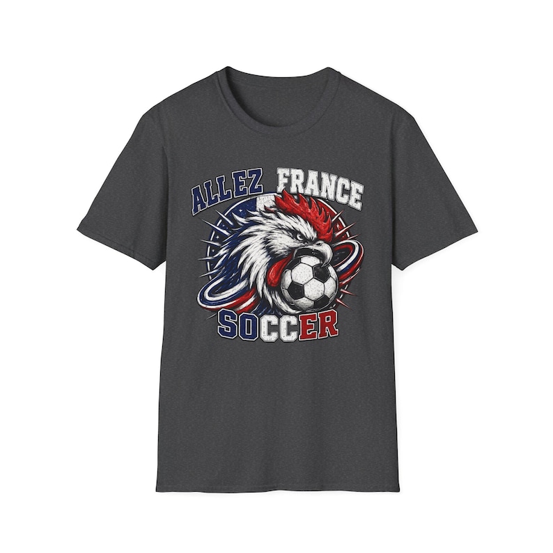 Allez France Rooster Fotbollst-shirt | Fransk fotbollsfant-t-shirt bild 7