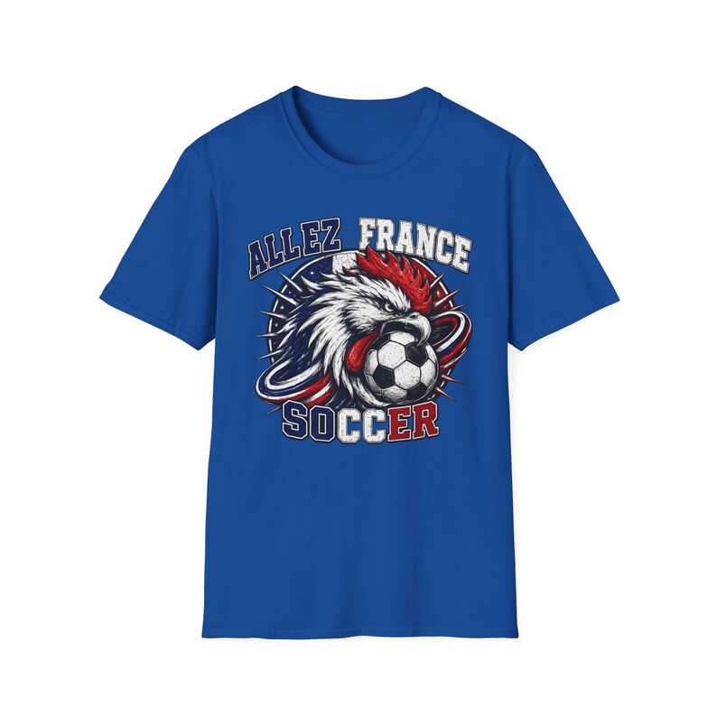 Allez France Rooster Fotbollst-shirt | Fransk fotbollsfant-t-shirt bild 9